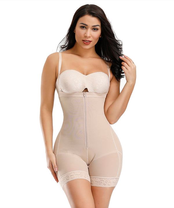 Open-Bust Mid-Thigh Bodysuit